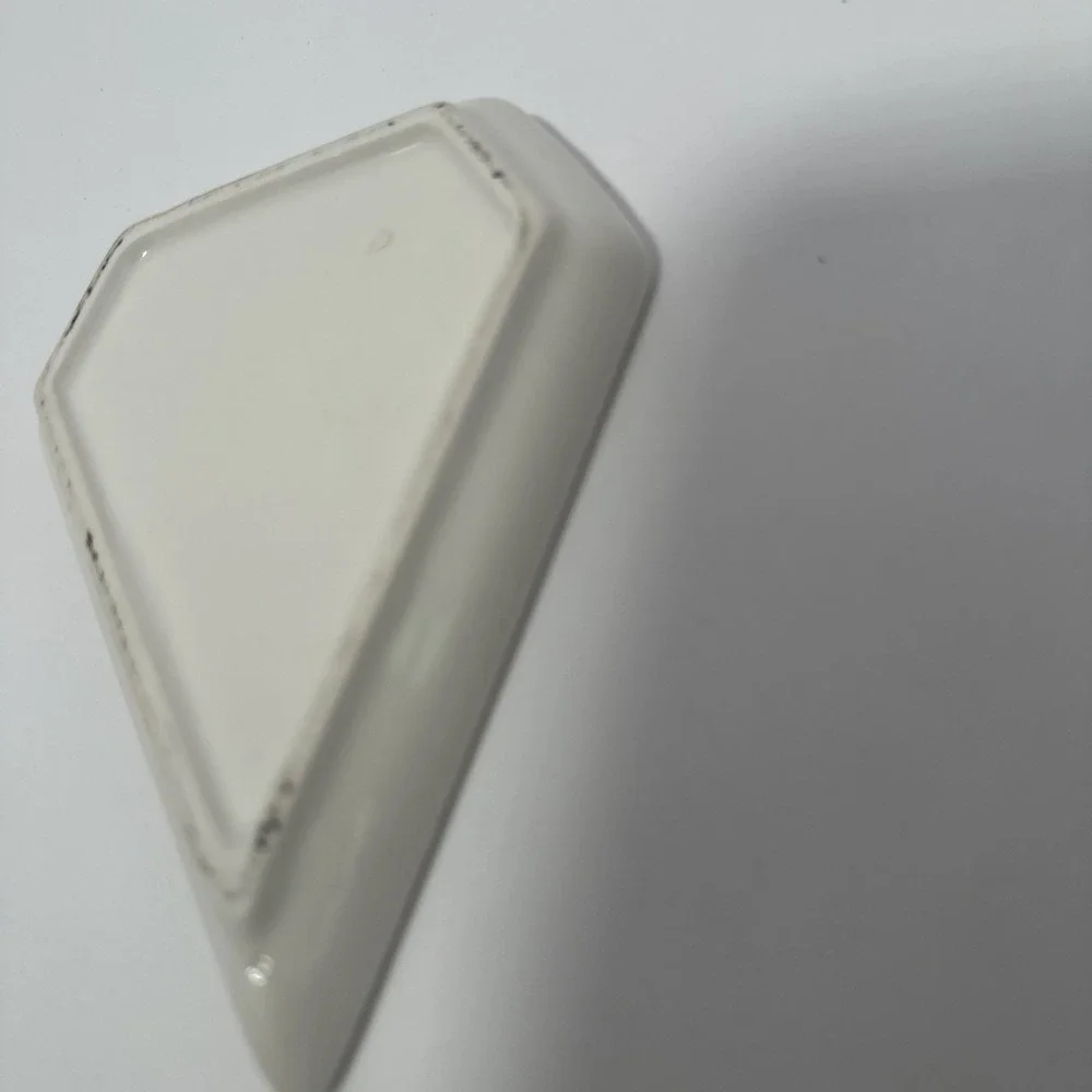 White & Silver Diamond Shaped Trinket Jewelry Dish